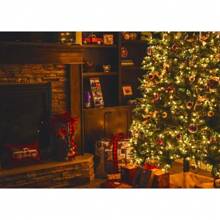 1 tấm áp phích trang trí Giáng sinh năm mới cây thông Noel quà tặng nai sừng tấm bánh gừng người đàn ông vải in áp phích nghệ thuật treo tường trang trí phòng nhà không có khung - Nhiều màu - Xem 15