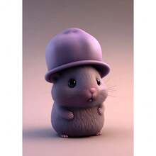 1pc Rodents Family 3D Lovely Plush Animals Hamster Squirrel Posters And Wall Art Picture Prints Canvas Printing Kid Room Home Decor No Frame - Multicolor - View 43