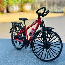 1:10比例合金自行车模型摆件，特殊造型自行车玩具，前后圆头，可载客载货 - 彩色 - 查看 4
