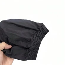 Puma 透气舒适休闲抽绳棉质运动裤 - 黑色 - 查看 6