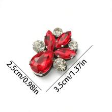 قطعة واحدة/مجموعة قطرات المياه متعددة الألوان من الزجاج المصنوعة يدويًا لديكور الملابس والقبعات والحقائب والحقائب والملصقات الزخرفية التي تُلصق على الملابس القماشية، ملحقات الشعر مصنوعة من القماش غير المنسوج مزينة بقطع الماس على شكل قطرات ماء