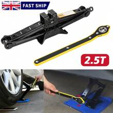 2.5T Scissor Jack + Extendable Wheel Wrench Brace Socket Car Van Tire Hand Tool - Black - View 1