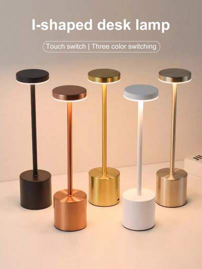 Nordic Style LED Table Lamp, Multi-Color, Rechargeable For Dining Room, Bar, Bedroom, With Dimming Function And Night Light