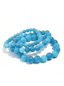 1pc Motivates Bracelet ,Blue Apatite Beads Relieve Stress Focus Bracelets For Men Women Yoga Meditation Jewelry Gifts
