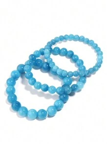 1pc Motivates Bracelet ,Blue Apatite Beads Relieve Stress Focus Bracelets For Men Women Yoga Meditation Jewelry Gifts