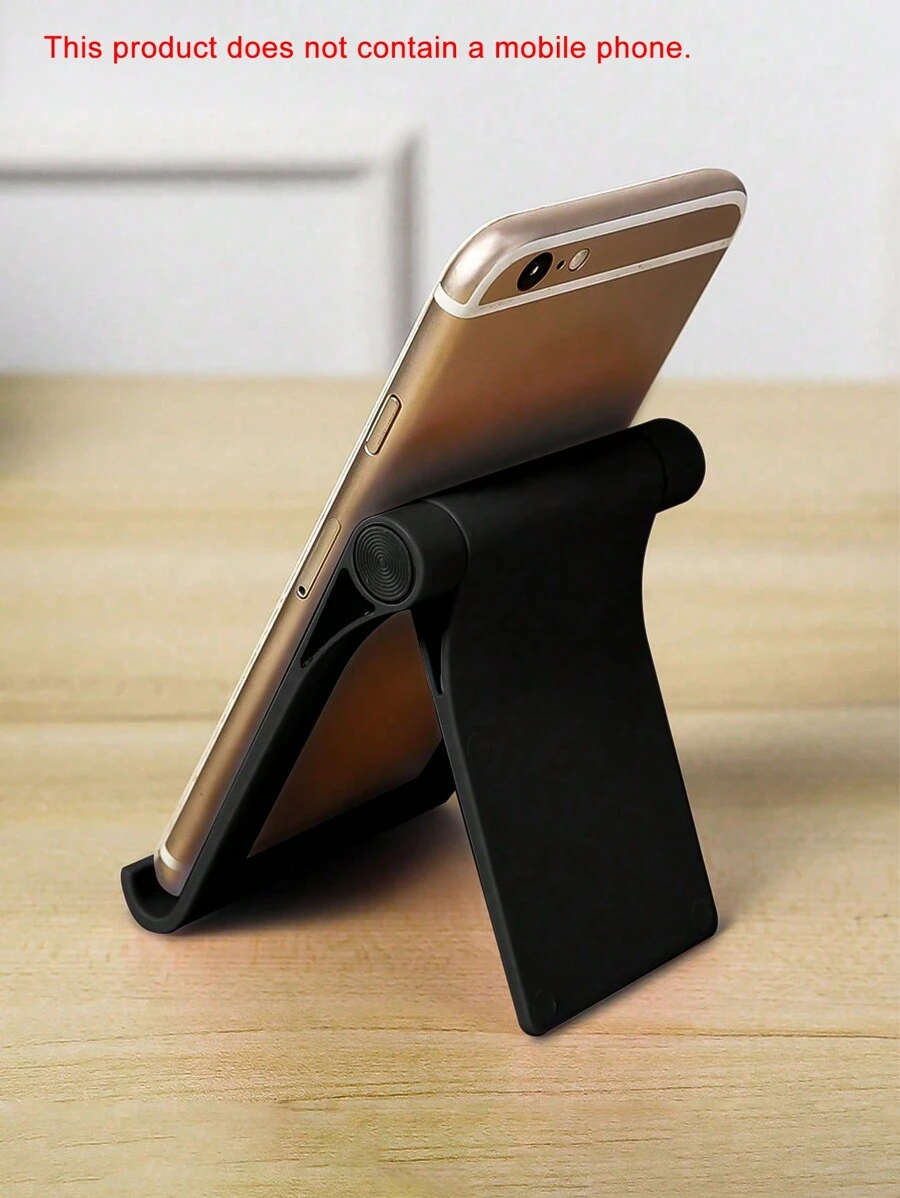 多功能折叠桌面支架，360°旋转手机/平板电脑支架，坚固的塑料材质，专为桌面使用而设计，兼容大多数智能手机和平板电脑，纯色设计，适用于办公室和家庭，三角形造型，实用且价格实惠的手机支架