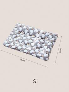 1 件宠物床垫，矩形双面，保暖内衬，适合小型/中型猫，全年睡垫 - 彩色 - 查看 12