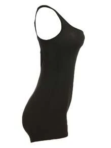 Women's Sleeveless Romper, Casual Square Neck Solid Color Bodycon Jumpsuit Shorts
