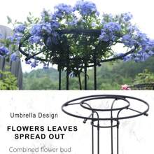 3-7FT Garden Vertical Umbrella Trellis Tower Frame Plant Climbing Support Frame - Black - View 7