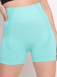 Women's Butt Lifting Shorts Polyamide CrossFit Gym Training Running Comfortable - 綠色 - 查看 1