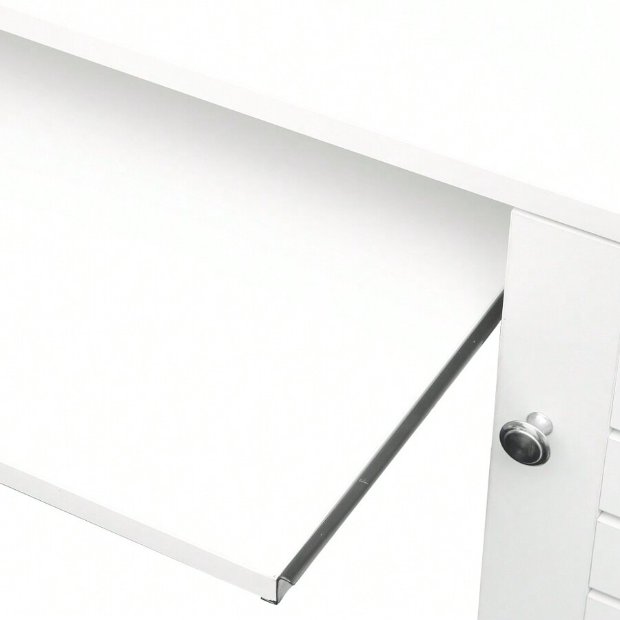 Home Office Computer Desk With Hutch, Antiqued White Finish SHEIN USA