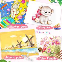 145 Piece Drawing And Art Supplies Kit, Professional Art Set, Sketching And Drawing Art Kit, Painting Kit With Aluminum Case, Foldable Watercolor Paint Set - Pink - View 7