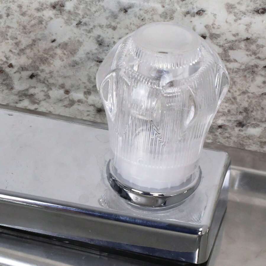 Clear Acrylic Kitchen Bathroom Faucet Handles, Universal Design, 2 Pack