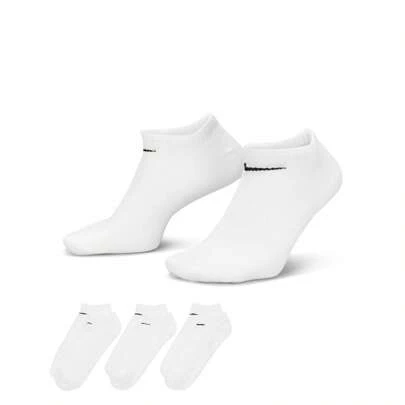 Nike 3 Pairs Men/Women's Lightweight Everyday Training Ankle Socks, Quick Dry Soft Casual Running Fitness Sports Socks SX7678-100