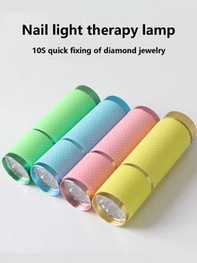 1 pieza Mini lámpara LED UV para uñas, luz de curado inalámbrica y recargable para gel de uñas, tiempo de curado corto, diseño portátil, batería no incluida - Multicolor - Ver 6