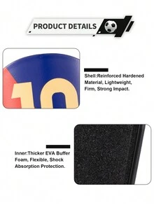 1 Cặp miếng đệm ống chân in số hiệu bóng đá Mini Master, miếng bảo vệ ống chân dày cho người lớn - Nhiều màu - Xem 4