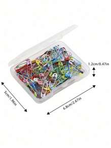150/300 Pcs Various Color Pins, Mixed Candy Color Small Buckle, Suitable For Jewelry And Decorative Fasteners - Multicolor - View 2