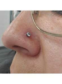 AVYRING 16g Bijou de piercing en acier inoxydable avec filetage interne et strass pour tragus/nez/hélix/conque/méduse/lèvre/labret - boucle d'oreille pour hélix, tragus, cartilage pour femmes et hommes 2-4 pièces