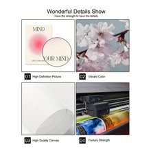 3Pcs/Set Unframed Vintage Motivational Quote Positive Aura Spiritual Grainy Gradient Wall Art, Aesthetic Room Decor, Waterproof Canvas Wall Art, Artwork Wall Painting For Gift, Bedroom, Living Room, Office, Bathroom, Home And Dormitory Decoration