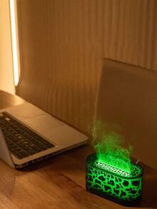 Máy khuếch tán hương liệu Crackle Flame, Máy khuếch tán hương thơm ánh sáng xung quanh nhiều màu 130 ML, Máy khuếch tán tạo độ ẩm để bàn tại nhà USB di động - Nhiều màu - Xem 4