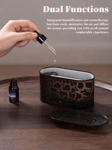 Máy khuếch tán hương liệu Crackle Flame, Máy khuếch tán hương thơm ánh sáng xung quanh nhiều màu 130 ML, Máy khuếch tán tạo độ ẩm để bàn tại nhà USB di động - Nhiều màu - Xem 6