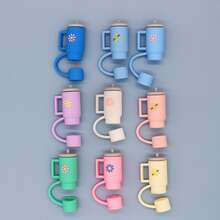 1pc/5pcs/8pcs/12pcs Mini Silicone Straw Cap, Suitable For 30/40oz Cups, Reusable Straw Head Protective Cover, Water Cup Spillproof Plug Dust Filter Straw Cap Ice Bullock Cup Accessories, Glassware Accessories, Diameter Of 10mm / 0.4in Straw, Suitable For Daily Use At Home And Travel Outdoor Use - Multicolor - View 11