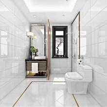 30pcs 5.4㎡ 3D Stereo Light Grey Marble Pattern Imitation Ceramic Tile Wall Sticker, Waterproof, Moisture-Proof, Covering Ugly Wall Panel, Kitchen & Bathroom Sticker, Aluminum Plastic Board Wall Sticker