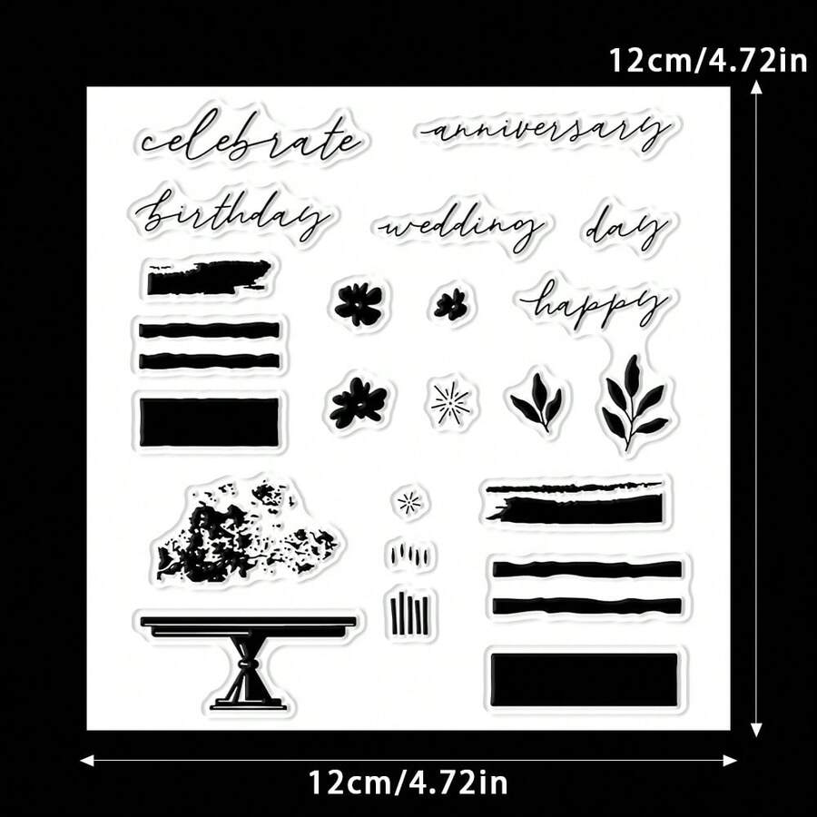 Party Cake Romantic Series Transparent Stamp And Mold Set Perfect For