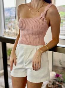 SUMMER CROPPED TRICOT MODAL NEW COLLECTION - Rusty Rose - View 1
