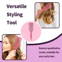 2025 卷发梳，顺发梳 - 通风造型梳，适合卷发，防毛躁，干湿两用，女士适用 - Candybrush