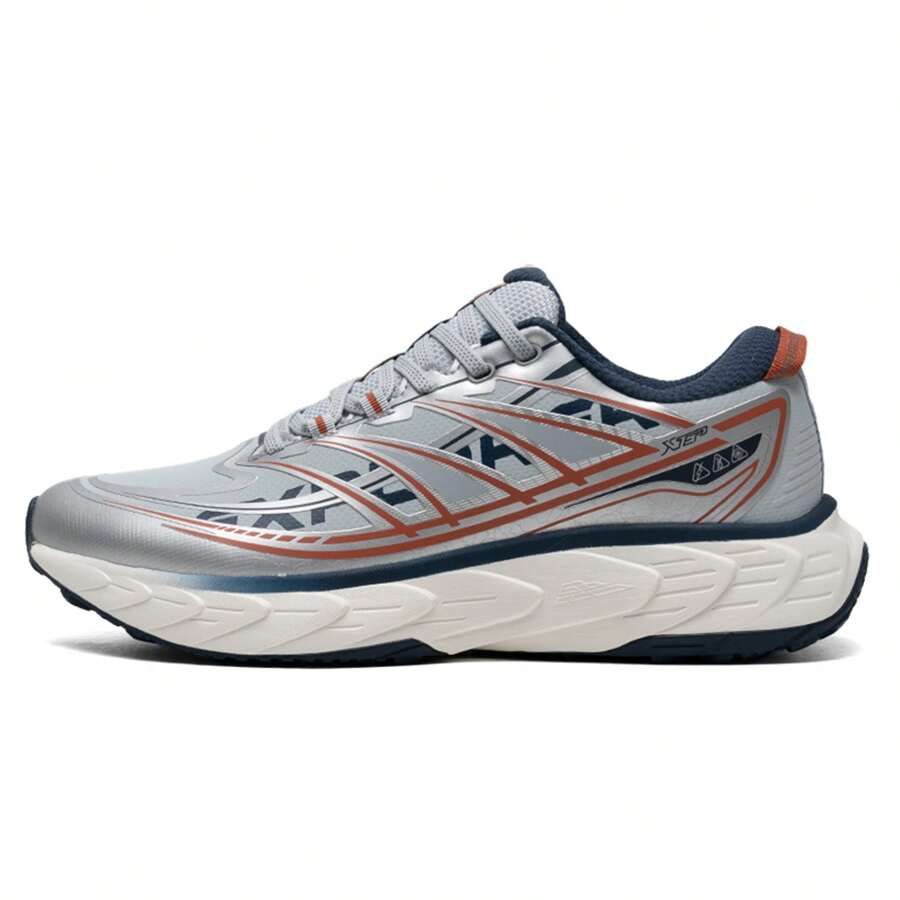 XTEP Kun Wu 3.0 LITE Herren Sneaker im niedrigen Stil, leichte, modische, bequeme Laufschuhe - Akaziengrau/Silber/Indigo - Übersicht 1