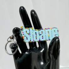 1 bucă breloc acrilic personalizat, breloc cu nume rucsac, etichetă cu nume 3D, etichetă cu nume personalizată, etichetă cu nume acrilică personalizată, etichetă pentru geanta pentru scutece