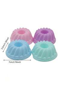 12 chiếc cốc đựng bánh bằng silicon cao cấp - Khuôn nướng bánh muffin tròn chống dính, dễ tháo lắp, có thể tái sử dụng để trang trí bánh DIY, trang trí tiệc cưới, tiệc sinh nhật và nướng bánh tại nhà - Nhiều màu - Xem 7