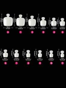 120 件/盒假脚趾甲片全覆盖丙烯酸脚趾甲假脚趾甲带盒装指甲片适用于脚趾短按人造假脚趾甲装饰（白色） - 無色 - 查看 4