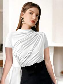 Blusa Moda Casual Elegante Dama Sexy Moda Cuello Redondo HAITI - Blanco - Ver 1