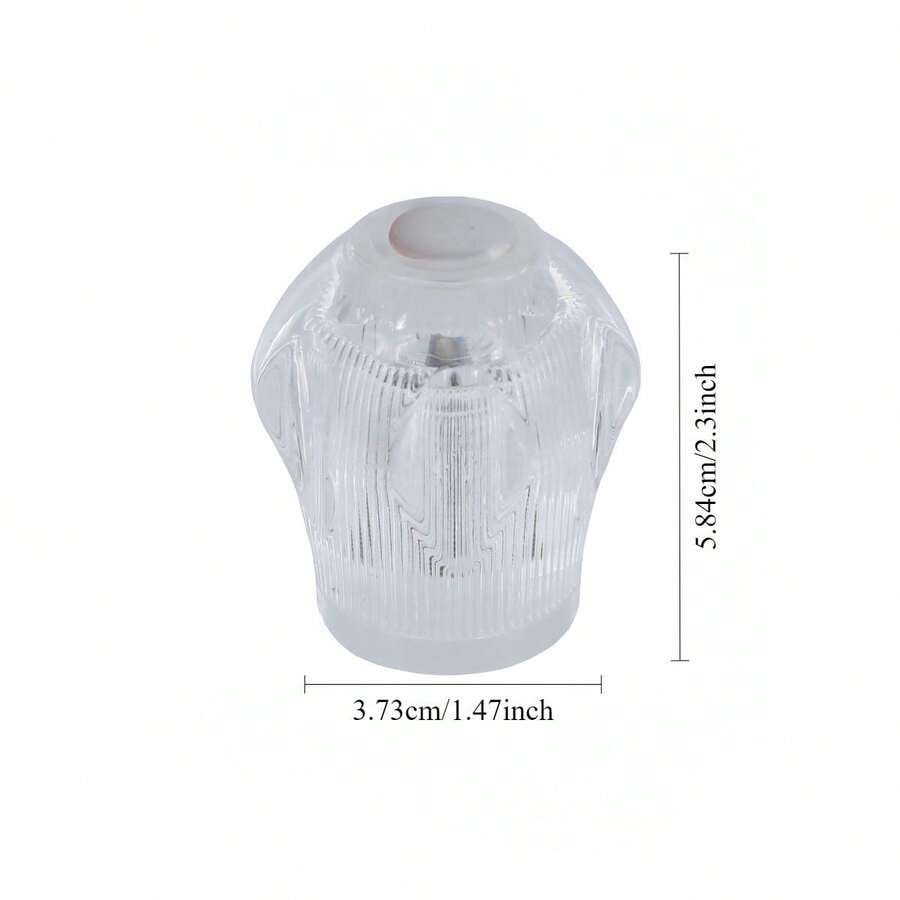 Clear Acrylic Kitchen Bathroom Faucet Handles, Universal Design, 2 Pack