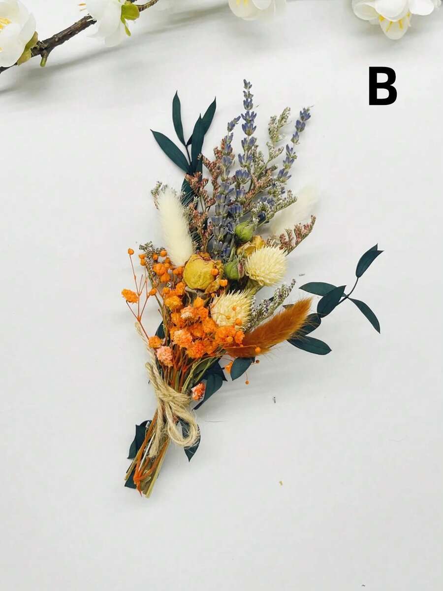 1/2/6/12 Pcs Mini Dried Flower Bouquet,Christmas Decoration, Bridesmaid