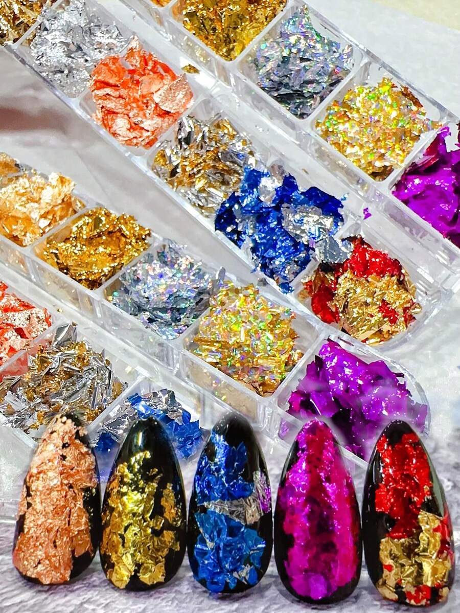 12Piece Set Of Gold And Silver Foil, Including Gold Foil, Silver Foil