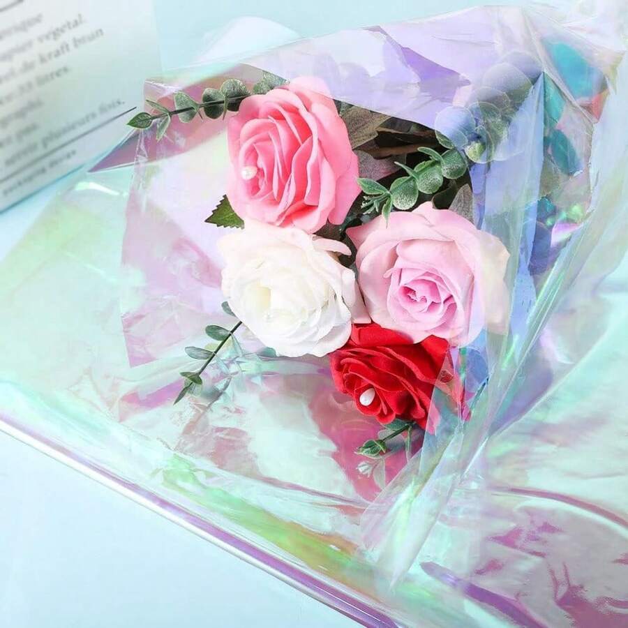 Halloween Iridescent Cellophane Wrap 4.7Mil Thick Rainbow Gift