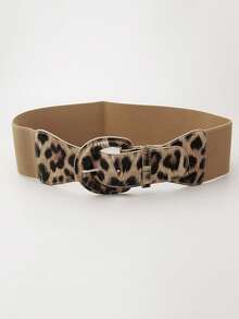 1 chiếc thắt lưng nữ đa năng thông thường, phù hợp cho việc đi lại hàng ngày, họa tiết da báo - duyên dáng - Xem 3