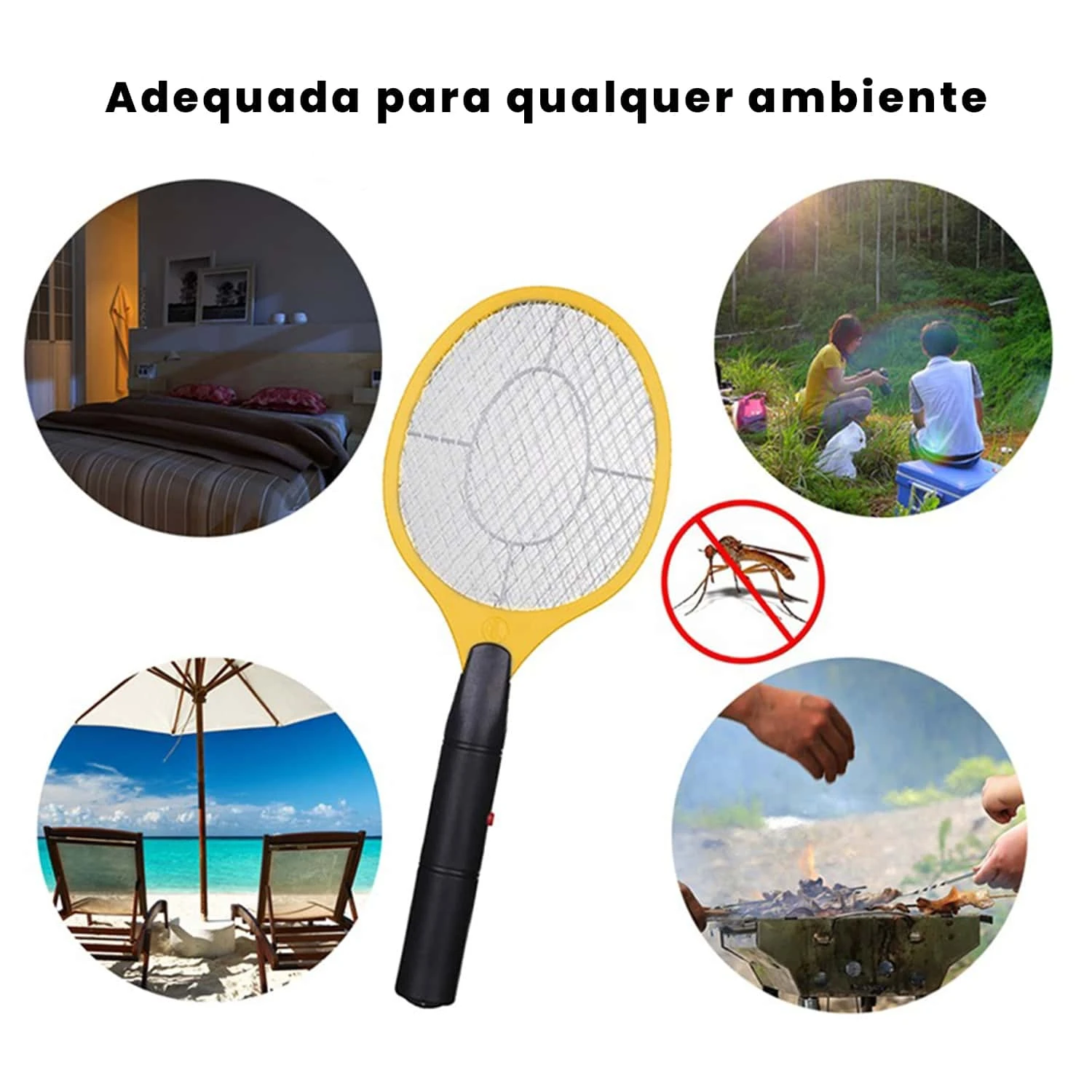 Rechargeable Fly Swatter Racket Bivolt Professional Mosquito Killer ...