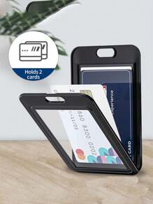 Badge Holders - Double-Sed Vertical Hard Plastic Cases For Secure Display Of S Cards Key Cards Licenses & Passes - Perfect For Office School & Everyday Use Christmas Gifts Gift Thanksgiving Card Holder Card Holder Wallet Business Card Holder Credit Card Holder Id Card Holder For Women For Men Card Wallet - Multicolor - View 1