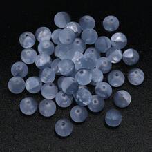 50 hạt thủy tinh mờ 10mm nhiều màu tròn Gorgoues hạt rời dùng làm đồ trang sức DIY vòng tay độc đáo phụ kiện vòng cổ vật tư - Hạt - Xem 6