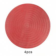 4 件/6 件/8 件柳叶形圆形防滑 PVC 铝箔隔热垫，可清洗，适用于餐厅、派对、家庭餐桌 - 柳葉餐墊 - 查看 22