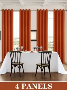 Panouri de perdele negre cu ochiuri, disponibile în opțiuni de 4/2/1 panouri, dimensiuni multiple, țesătură în 3 straturi de înaltă calitate, izolare termică și umbrire solară, potrivite pentru dormitor, sufragerie, sufragerie, bucătărie, dulap, culoare bej