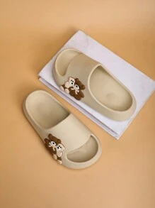 Kids' Foam Slippers, Lightweight Non-Slip Soft Bottom Cute Casual Slip-On Beach Sandals For Boys & Girls - Beige - View 5