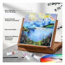 Oil Paint (PHTHALOCYANINE BLUE)2 Pack Painting Tubes Set - 340 Ml   - Lightfast - Heavy Body - Rich Pigments - Vibrant Colors - Professional Art Supplies - Artist Quality Paints For Artists, Students, Beginners,  Adults - Canvas, Portrait Paintings, Wood- [ 340 Ml ], Can Be Used For Sketchbook, Coloring Books, License Plates, Paint By Numbers, Watercolor Paper, Anime Posters, Valentines Day Gifts/Valentines - 酞菁藍 - 查看 6