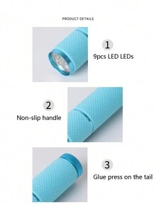 1 pieza Mini lámpara LED UV para uñas, luz de curado inalámbrica y recargable para gel de uñas, tiempo de curado corto, diseño portátil, batería no incluida - Multicolor - Ver 5