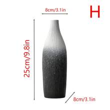 北欧现代简约创意陶瓷渐变色花瓶，家居客厅电视柜、办公桌、餐桌装饰小雕像，大尺寸 - 彩色 - 查看 12