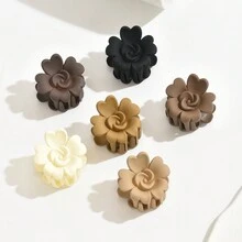 1 件女士花朵，中号发夹，彩色简约花爪发夹，精致发饰，派对风格发饰，适合日常使用 - 彩色 - 查看 1